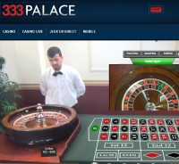 Exemple de live roulette sur 333 Palace Casino