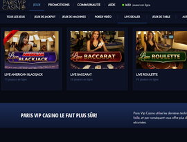 Paris VIP casino: le live en plein essor en France