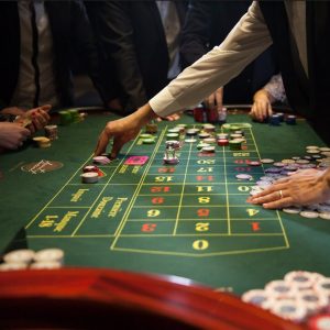 Table de roulette du Casino Saint Vincent en italie