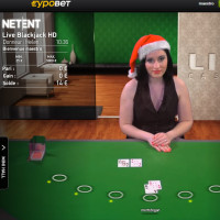 Croupière de blackjack de Netent accessible sur Eypobet