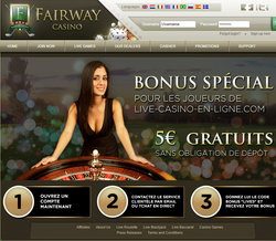 Fairway Casino offre 5€uros gratuits