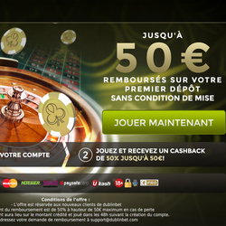 Cashback Dublinbet pour joueurs de Live Casino En Ligne