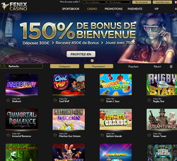 Fenix Casino offre 150% de Bonus