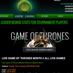 Tournoi Celtic Casino Janvier 2016