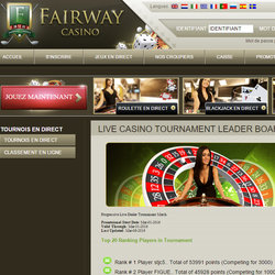 Tournoi en direct progressif sur Fairway Casino