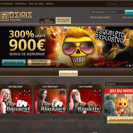 Osiris Casino, live avec croupiers en direct