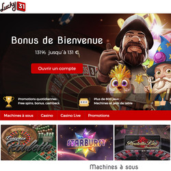 Lucky31 Casino dans le Top Casino avec live croupiers