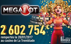 Un joueuse du Casino de La Tremblade décroche le Partouche Megapot