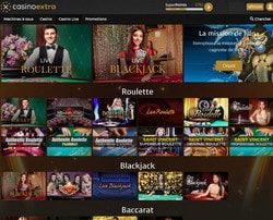 Live Casino Extra avec ses 6 logiciels avec croupiers en direct