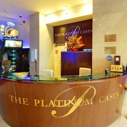 Entree du The Platinum Casino de Bucarest en Roumanie