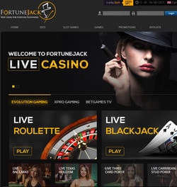 FortuneJack, live casino Bitcoin