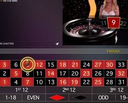 Roulette Immersive une des tables en live des 3 logiciels en direct d'Oscar Bianca Casin