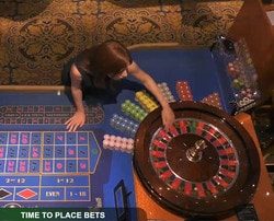 Table de roulette en ligne en direct du Royal Casino de Riga