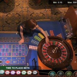 Table de roulette en ligne en direct du Royal Casino de Riga