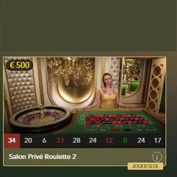 Roulette Salon Privé disponible sur Lucky31 Casino