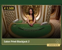 Lucky31 Casino propose 3 tables de blackjack VIP : Blackjack Salon Privé