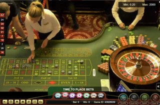 Roulette en live du Palace Casino de Bucarest