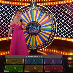 Roue de la Fortune Dream Catcher sur le live casino Fatboss