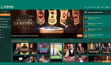 Cresus Casino est un des meilleurs casinos francais avec croupiers en direct