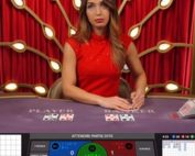 Capture d'ecran d'une table de baccarat en direct