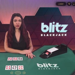 Jeu Blitz Blackjack sur le casino live Fatboss