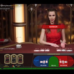 Lightning Baccarat ou le coup de foudre du jeu de baccarat en live