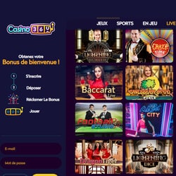 Plus de 200 jeux en live sur Casino360 a couper le souffle