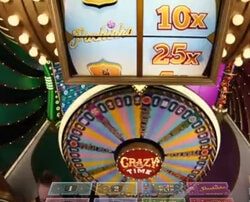 Roue de la Fortune Crazy Time disponible sur MrXbet