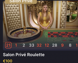 Croupiere a la table Salon Prive Roulette d'Evolution