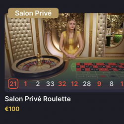 Croupiere a la table Salon Prive Roulette d'Evolution